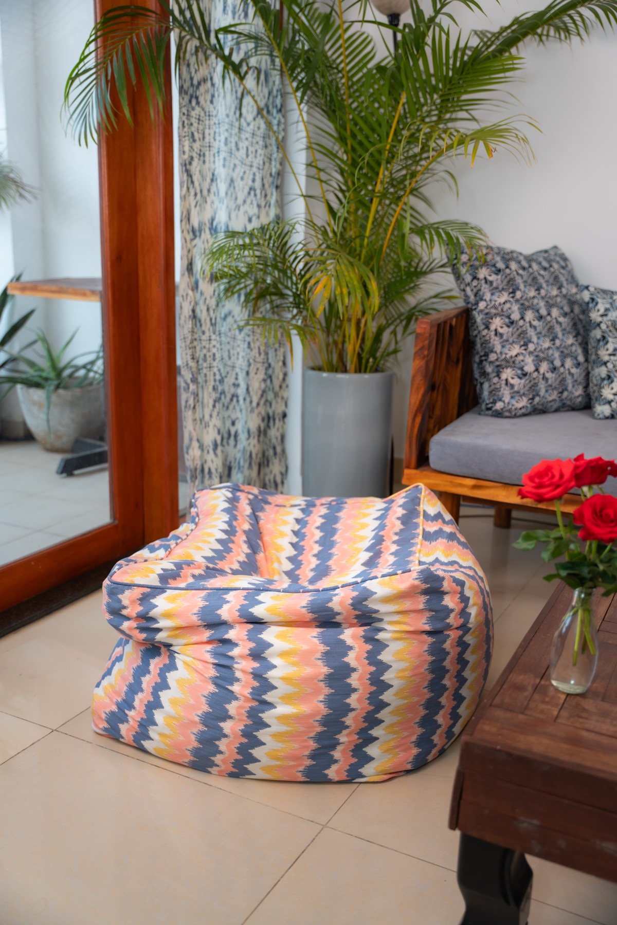 Zigzag bean bag