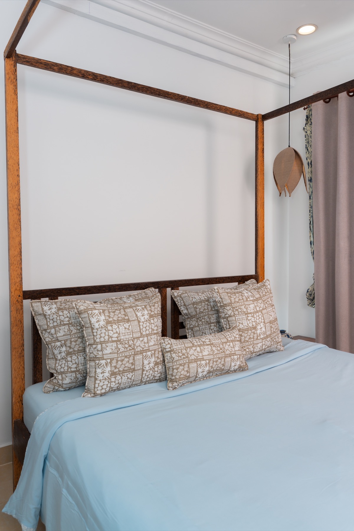 Batik print bed pillows